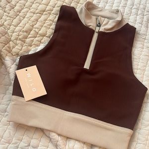 NWT Wilo the Label High Neck Sports Bra Size S
